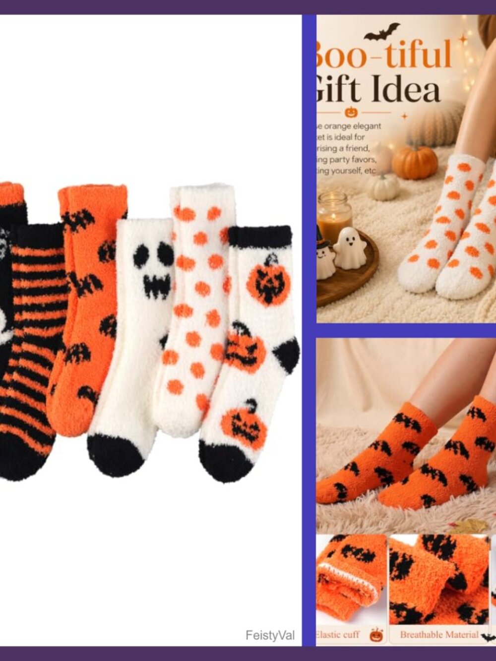 Fuzzy Socks for Women 6 Pairs Cozy Winter Fluffy Slipper Socks